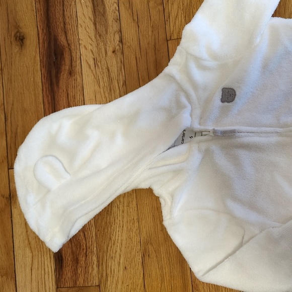 Carters 6m zip up hoodie w bear ears White - Picture 3 of 4